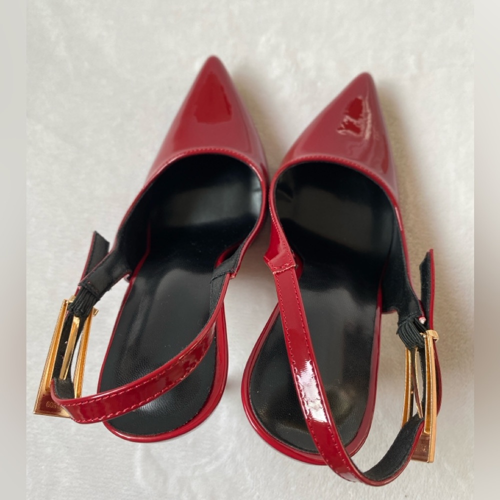 Red Valentines Day Pointed Toe High Heel - Picture 4 of 8